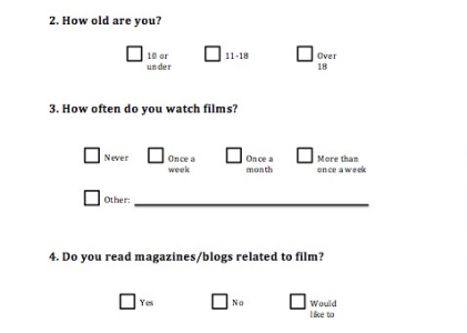 Post-12 Target Audience Questionnaire/research